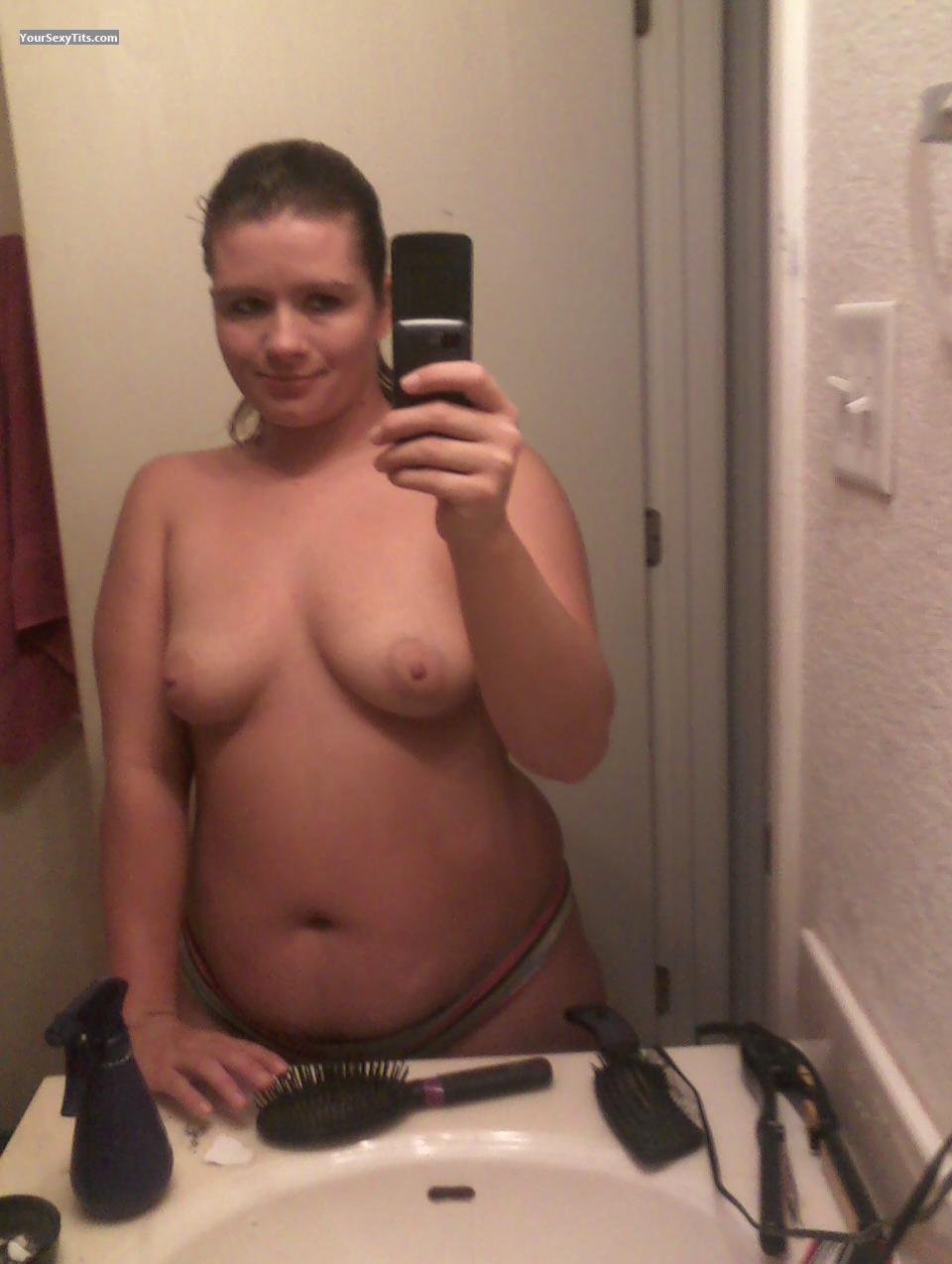 Tit Flash: My Small Tits (Selfie) - Topless Kayla from United States